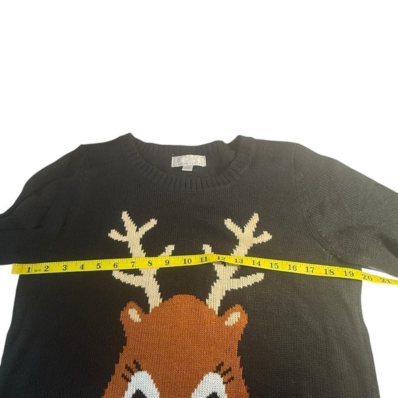 Carolyn Taylor Reindeer Rudolph Christmas Sweater Size Large Novelty Soft Party - Picture 4 of 10